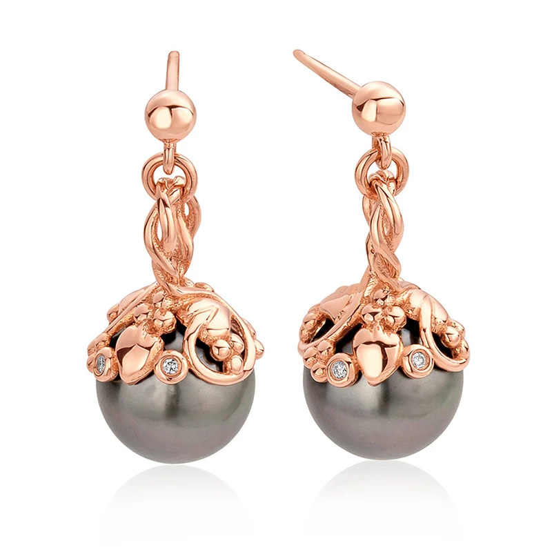 OEM/ODM Jewelry Pearl 18k Rose Gold Stud Earrings custom wholesale Sterling Silver Jewelry Suppliers