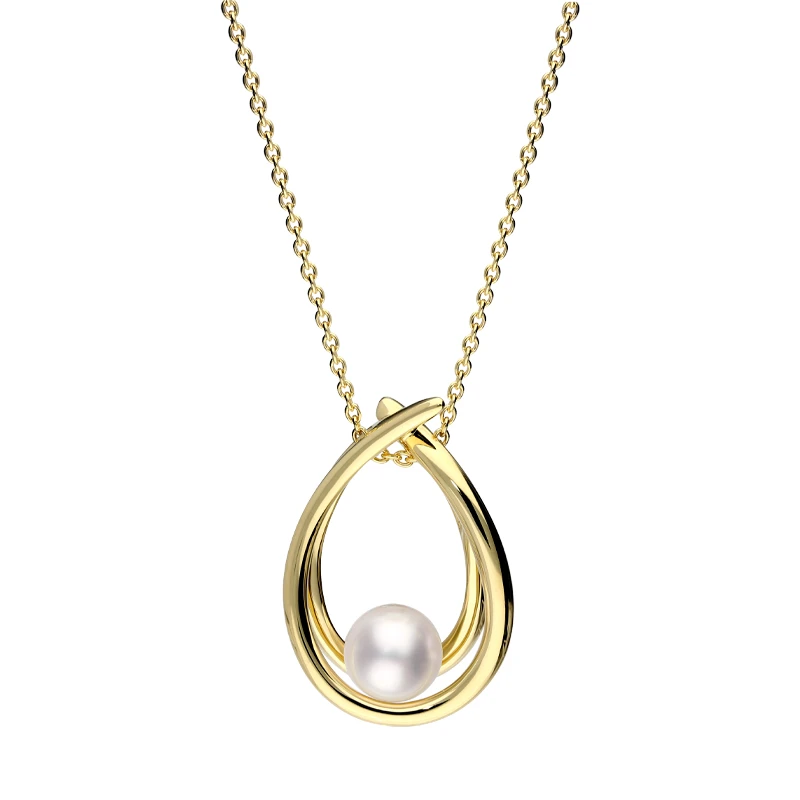 Pearl Hoop Necklace OEM/ODM Jewelry custom made Sterling Silver Jewelry Suppliers