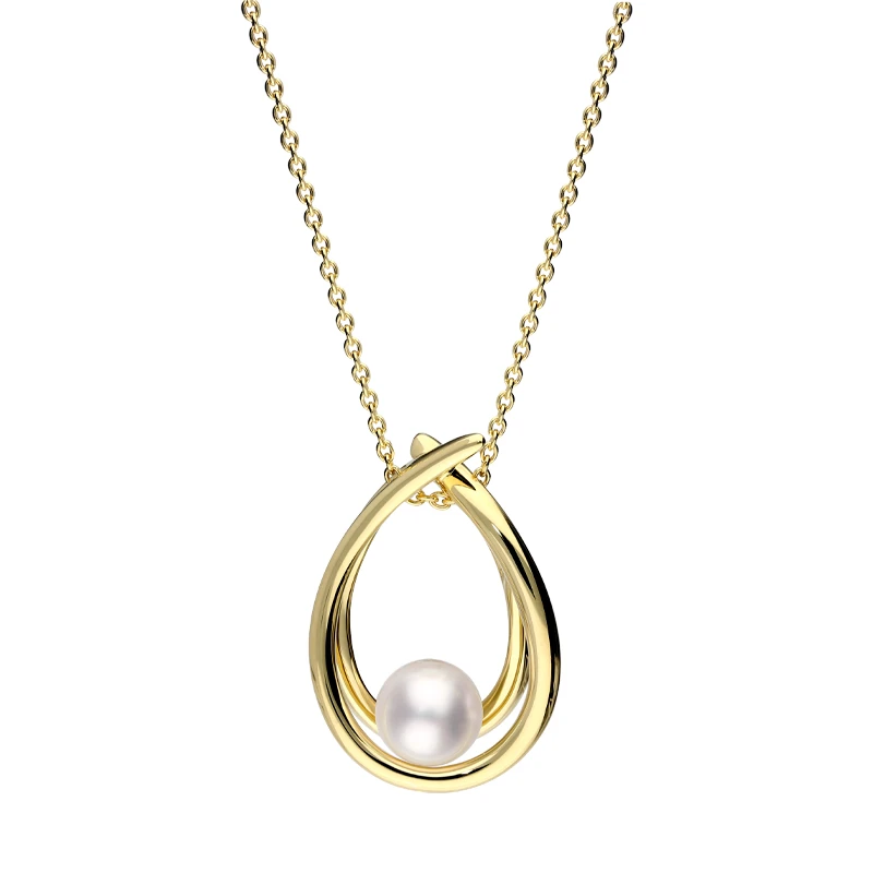 Pearl Hoop Ketting OEM / ODM Juweliersware op maat gemaak Sterling Silwer Juweliersware Verskaffers