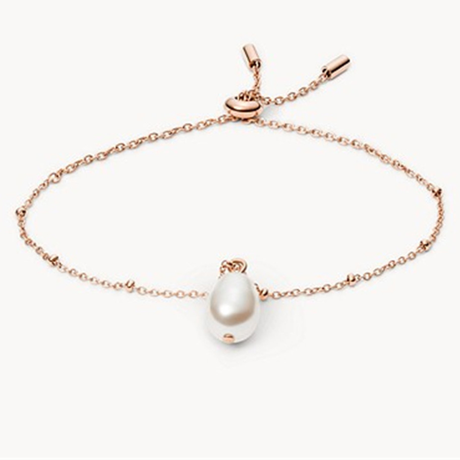 Il fornitore di braccialetti placcati in oro rosa con perle crea gioielli incisi su misura