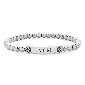 Perfect ! Reviewed In The United States Customer  Who Custom Made Sterling Silver Signature Caviar Mom Station Bracelet