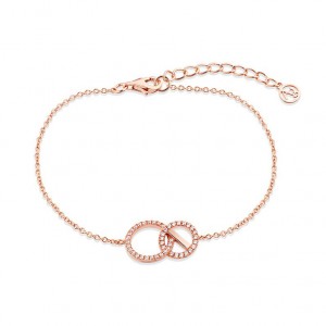 Hersteller von personalisiertem, maßgeschneidertem Schmuck für mit Roségold gefüllte, verbundene Kreisarmbänder