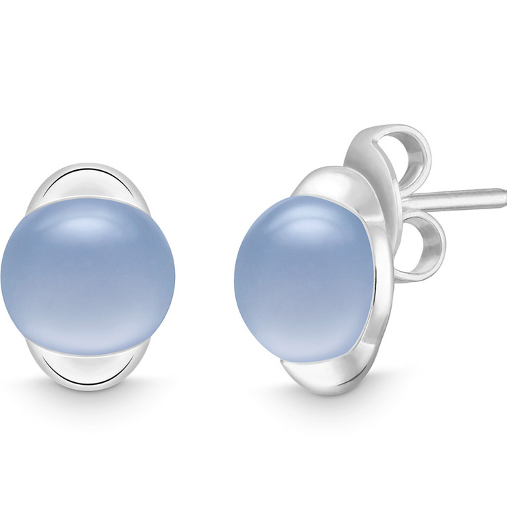 Boucles d'oreilles personnalisées en or blanc 18 carats vermeil sur argent sterling