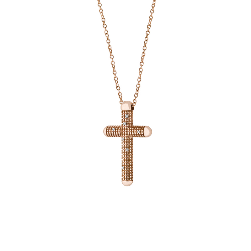Wholesale OEM/ODM Jewelry Personalised design pink gold plated and cross necklace oem jewelry suppliers