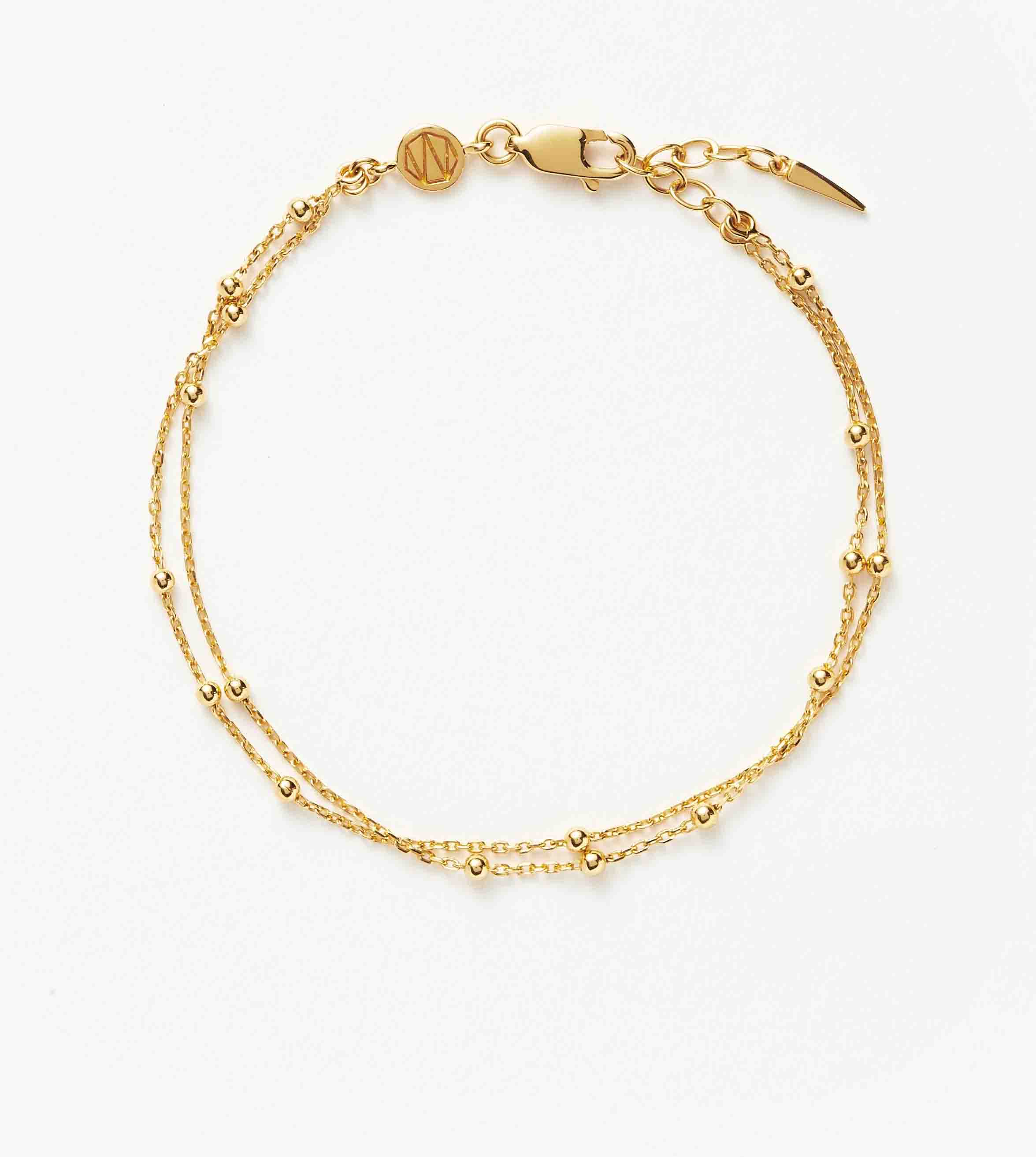 Bijoux de bracelet à chaîne fine OEM personnalisés en plaqué or et argent
