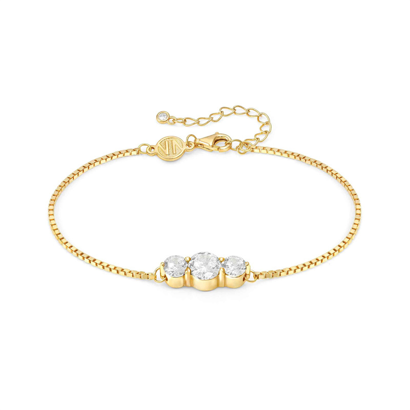 Personalized OEM Fine Jewellery in Gold Plated sterling silver bracelet