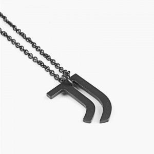 Personalisierter und maßgeschneiderter Schmuck für den Großhändler für große Juventus-Halsketten aus Ruthenium für Herren