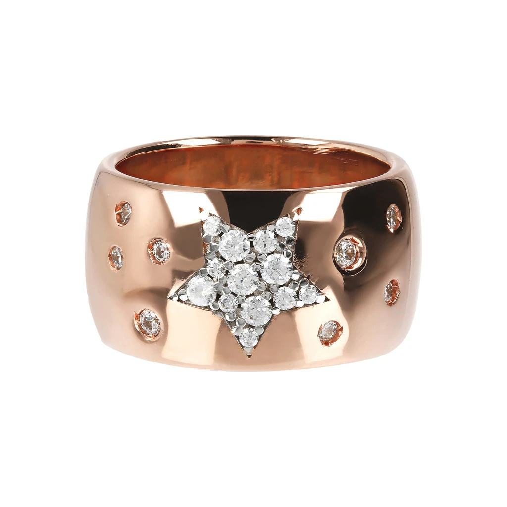 Wholesale Pink gold OEM/ODM Jewelry plated  CZ silver ring design custom fine jewelry wholesaler suppliers