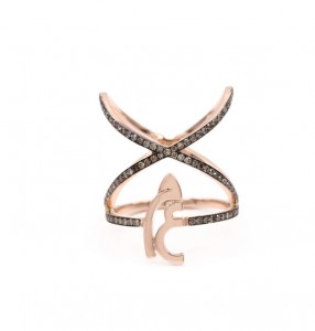 Poland jewelry designer custom rose gold plated silver finger ring wholesaler