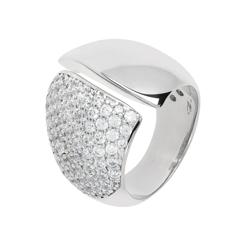 Partihandel Portuguesa OEM/ODM Smycken Platinapläterad CZ silver 925 ring Sterling Silver Cubic Zirconia Ring anpassad grossist