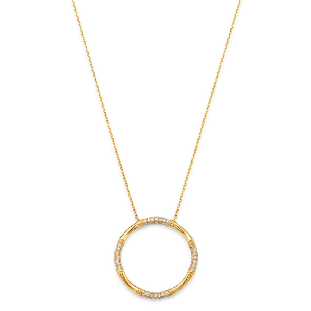 Private Label Jewelry Manufacturers Customized OEM ODM Fashion circle CZ pendant with 925 sterling silver 14k yellow gold vermeil jewelry