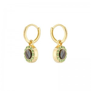 Private Label Jewelry Manufacturers custom made Gold vermeil color CZ earrings