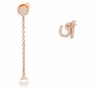 Qualidade e aparência para brincos de prata banhados a ouro rosa Cz 18k, joias personalizadas da Itália, disse o cliente