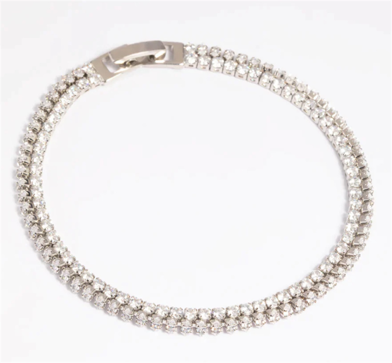 Róidiam Ciúbach Zirconia Layered Bracelet soláthraithe jewelry fíneáil