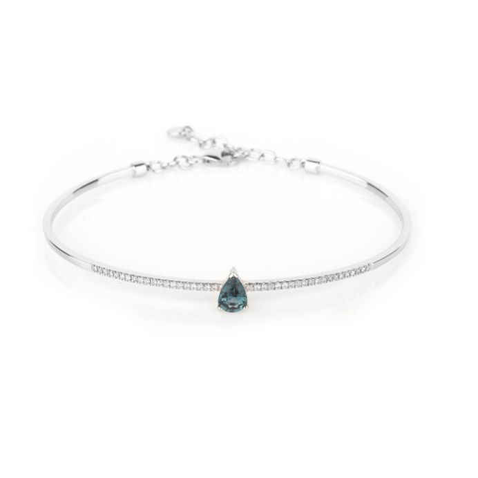 Rhodium-vergulde CZ-armband vir Australiese sterling silwer juweliersware-groothandelaar