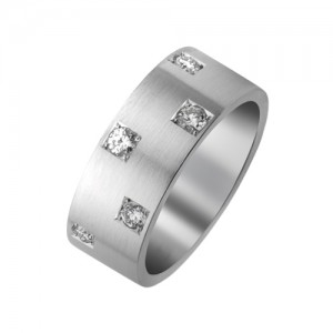 Bague en argent sterling AG-925 avec revêtement en or ou rhodium