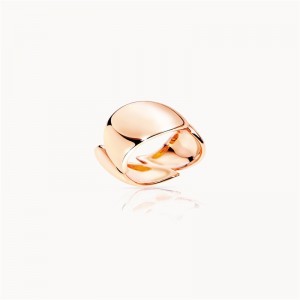 Anillo mediano de plata 925 chapada en oro rosa de 18 quilates fabricante de joyas