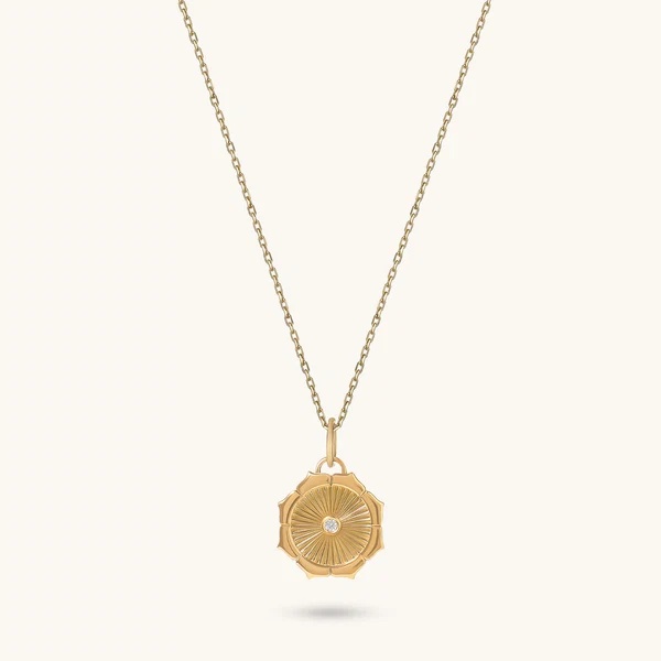 Custom Jewelry in China Rising Sun Necklace in Gold