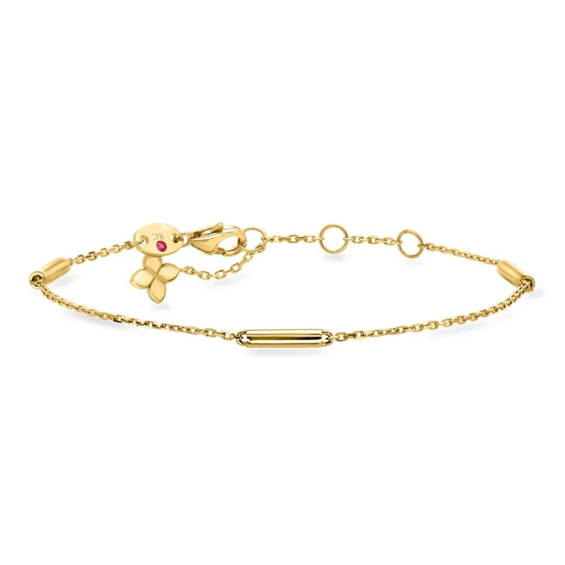 18kt Yellow Gold Bar Station Bracelet Custom Jewelry Manufacturer and Designer