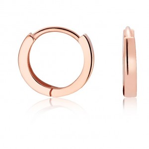 Rose Gold Plain Huggie Earrings customized jewelry company