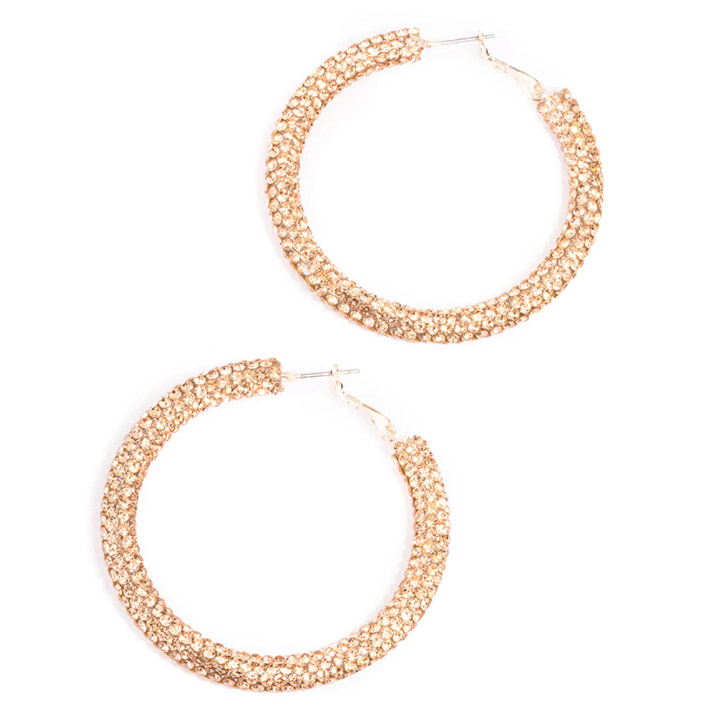 Rose Gold  Plating Mix Hoop Earrings OEM Jewelry manufacturers