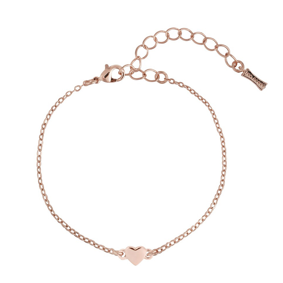 Bracelet petit coeur en or rose vermeil or rose bijoux personnalisés fabricants et fournisseurs