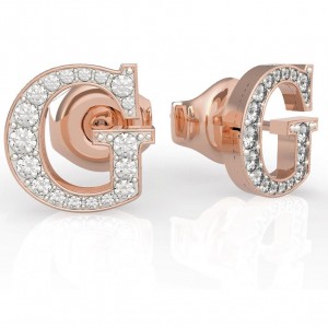 Rose Gold dolgulu 925 gümüş G Kristal Küpeler Tasarımcı Mücevherat tedarikçisi