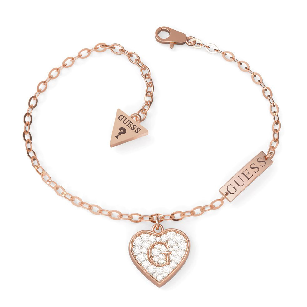 Rose Gold pläterad silver Crystal Heart Shine Armband anpassade smycken tillverkare Kina