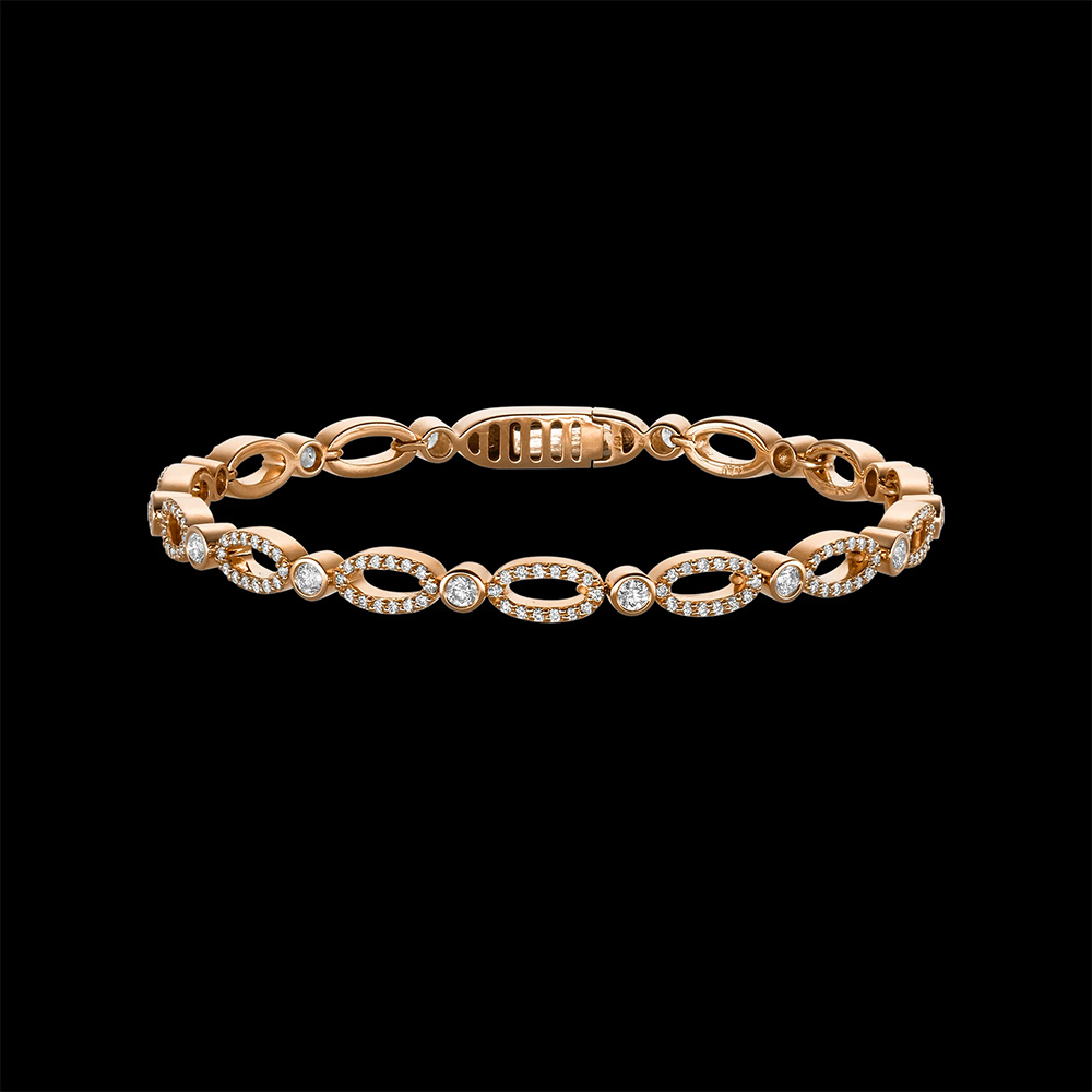 Velkoobchod OEM/ODM šperky Náramek z růžového zlata Design 925 mincovní stříbro velkoobchodní specialisté na šperky již více než 20 let