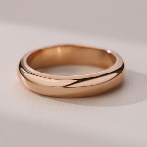 مصنع مجوهرات خاتم مخصص مطلي بالذهب الوردي