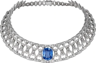 Colier de argint 925 cu diamante de safir albastru