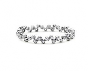 Custom wholesale Sterling Silver CZ Bubbles Tennis Bracelet