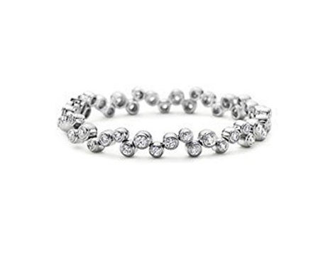 Bracciale tennis personalizzato all'ingrosso in argento sterling con bolle CZ