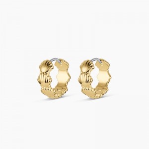 Band Jeweler Custom Scallop Mini Huggies  Earrings at JINGYING Manufacturer