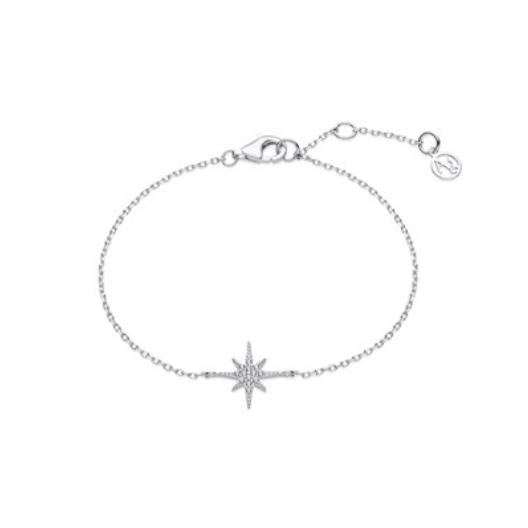 Fabricante de designs de joias personalizadas com pulseira Silver Midnight Star