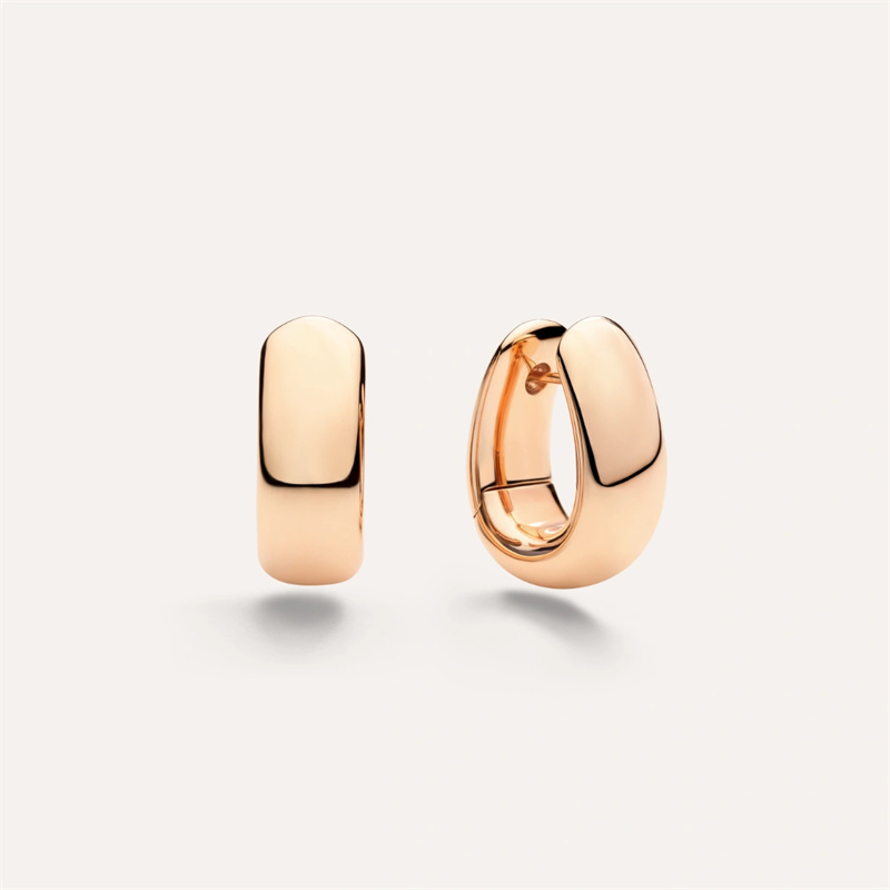 Srebrne kolczyki designerskiej biżuterii online na zamówienie z 18-karatowego różowego złota