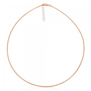 Slovakia custom solid gold jewelry manufacturer OEM ODM silver necklace in rose gold vermeil