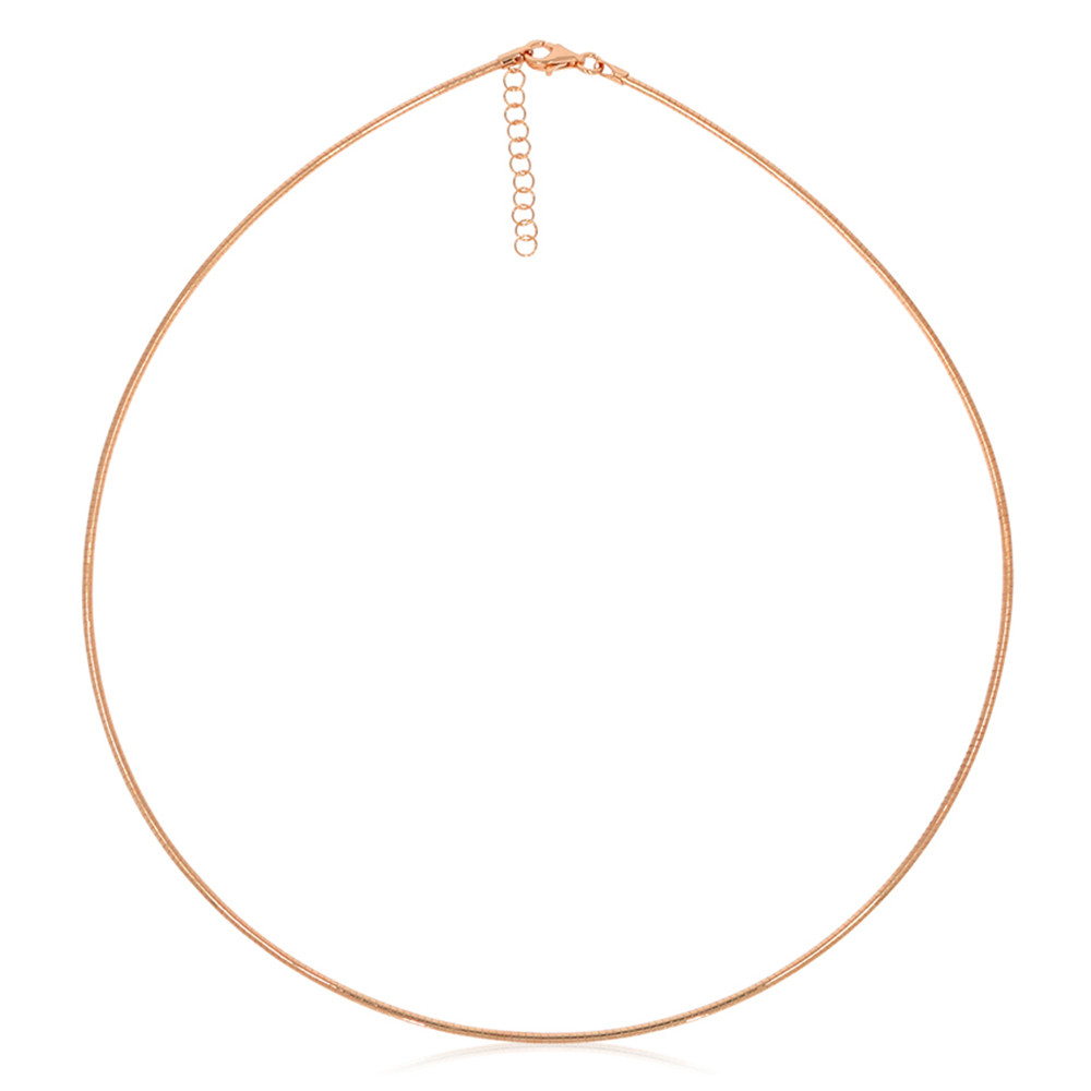 Collar de plata macizo personalizado OEM ODM del fabricante de joyas de oro de Eslovaquia en oro vermeil rosa