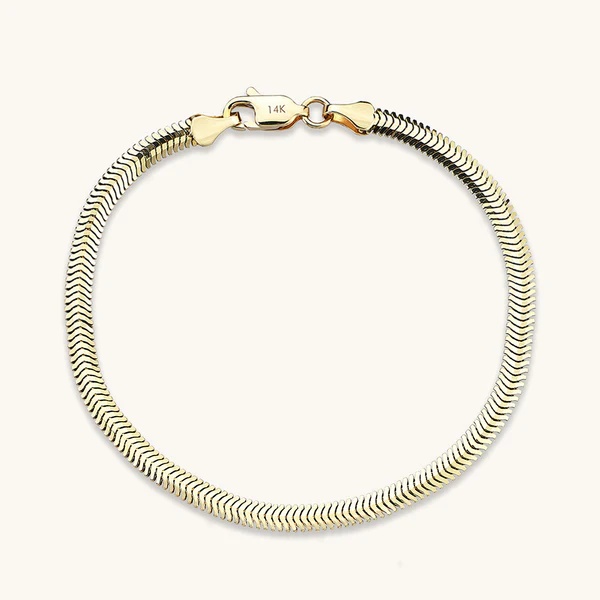 Custom Fashion Snake Chain Bracelet in Gold Jewelry Wholesale Factory