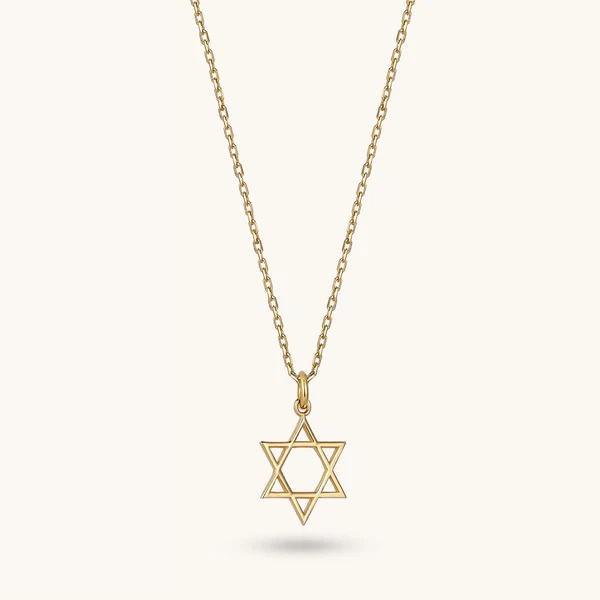 Custom 925 Silver Jewelry Star of David Necklace in Gold