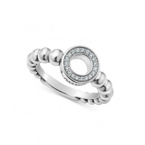 Sterling Silver Caviar Spark CZ Ring custom wholesaler