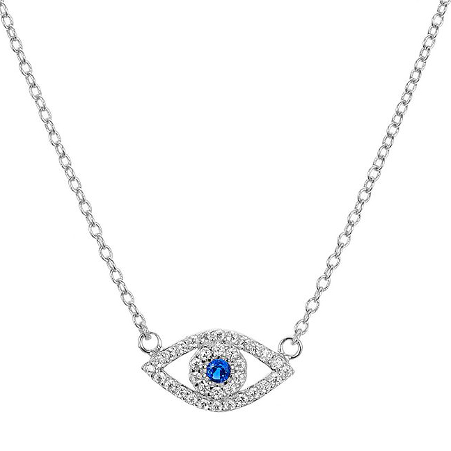 Sterling Silver Evil Eye Pendant Necklace Gold tone plated jewelry customized supplier