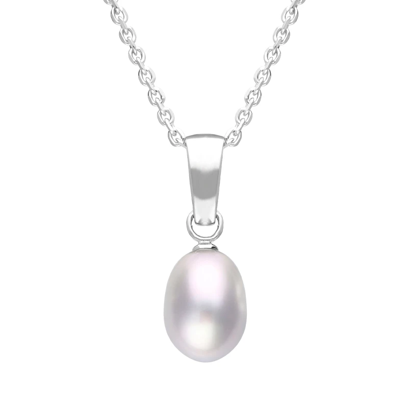 Sterling Silver OEM/ODM Jewelry Grey Pearl Drop Colier furnizor en-gros personalizat de bijuterii fine