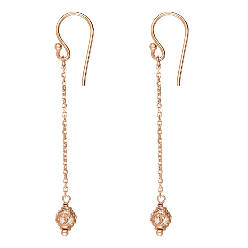 wholesale Sterling Silver Rose Gold Drop Earrings 925  Silver Manufacturers Wholesaler OEM/ODM Jewelry