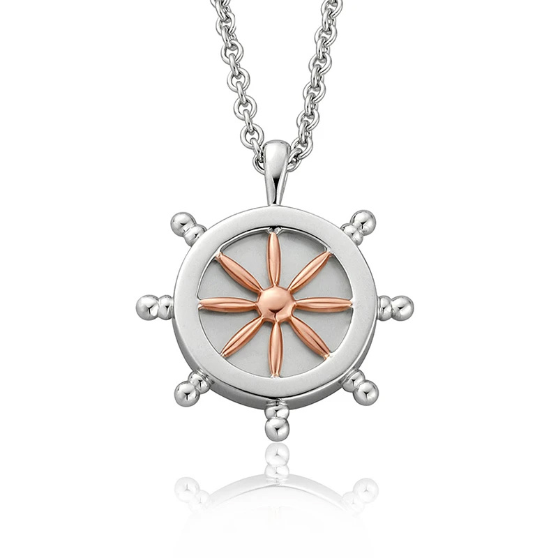 wholesale Sterling Silver Ships Wheel Necklace OEM/ODM Jewelry Custom Design 925 Silver Jewelry Supplier Wholesalers