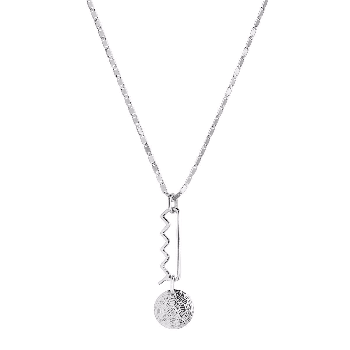 Sterling Silver OEM/ODM Smycken White Rhodium Necklace Custom grossist smycken leverantör