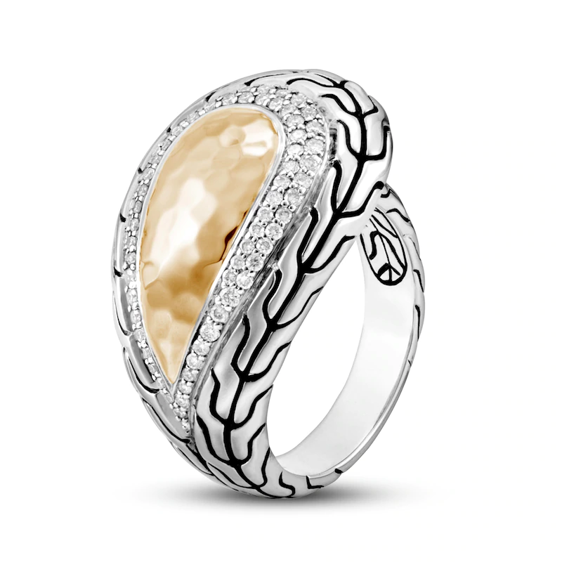 Anillo de plata esterlina en oro amarillo de 18 quilates, joyería personalizada, fabricantes OEM por encargo, China