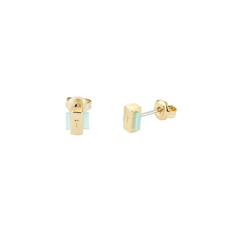 Sterling ainm plátáilte studs óir buí do mórdhíoltóir jewelry saincheaptha