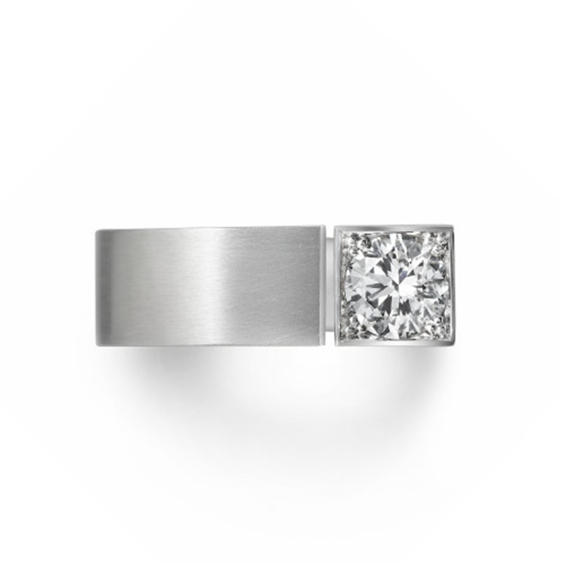 Verskaffer van sterling silwer juweliersware vir pasgemaakte rhodium-vergulde CZ-ring