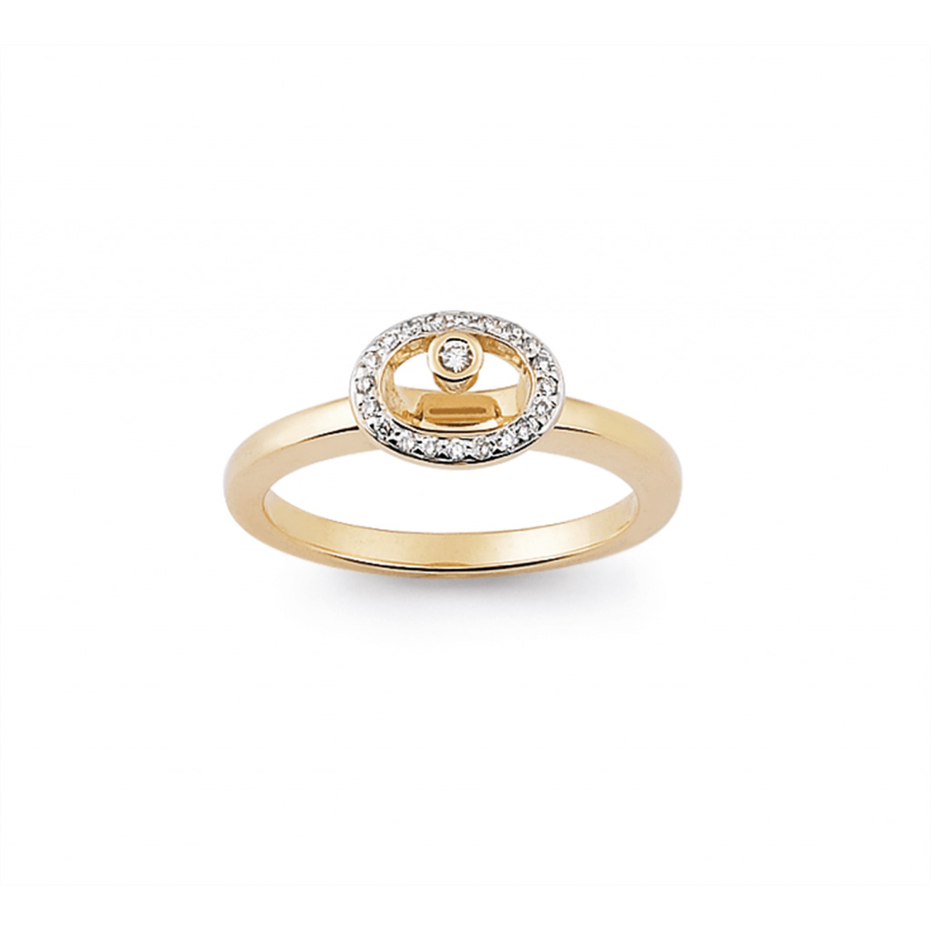 Swarovski zirconn yellow gold plated silver ring custom wholesaler OEM/ODM Jewelry